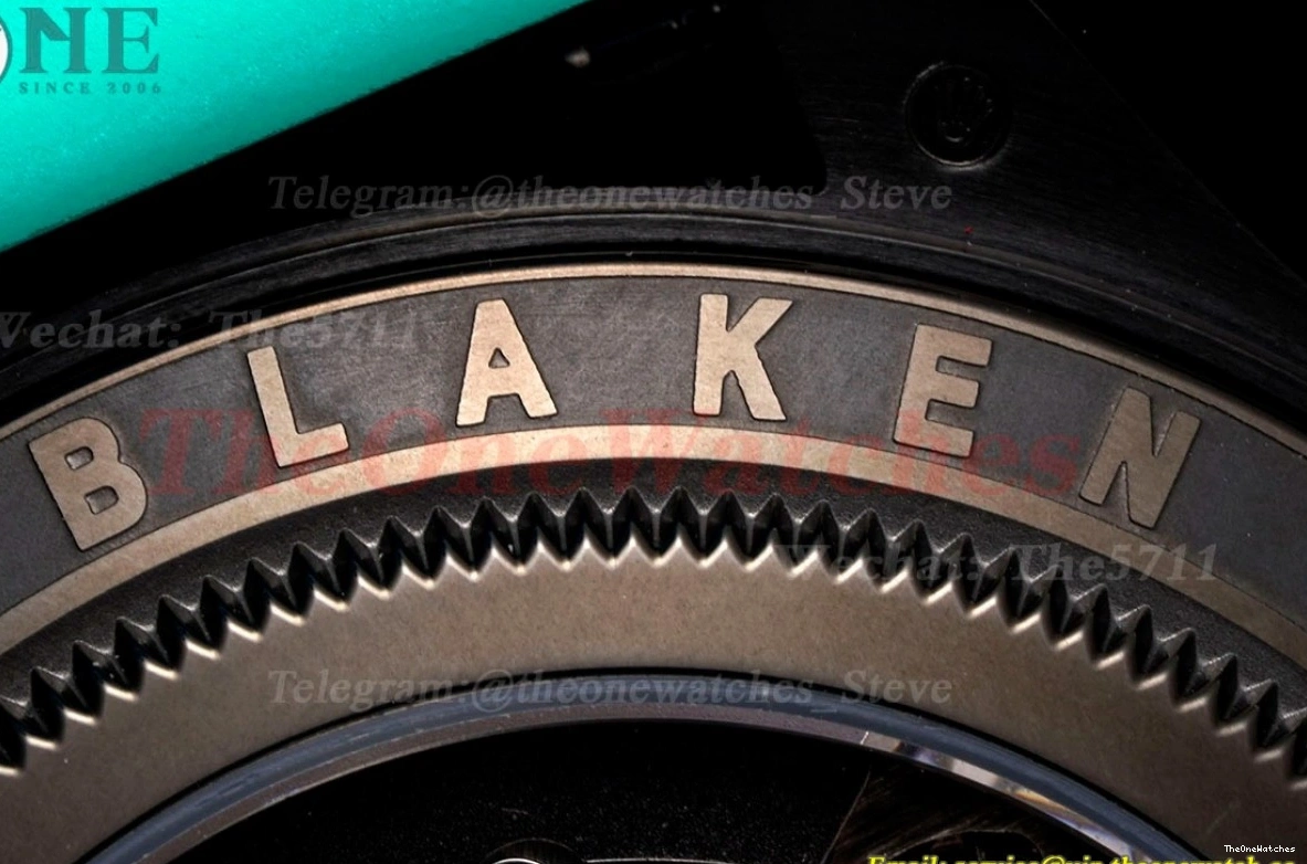 N6F Skeleton DLC Rubber 40mm Green RU DD4130 Dial Blaken On Daytona 0328